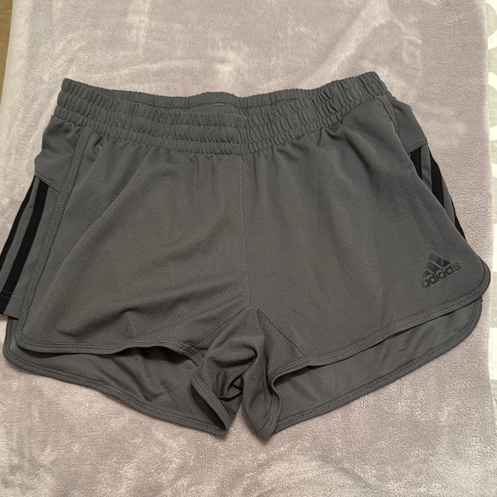 Charcoal Athletic Shorts with Elastic Waistband and Breathable Fabric